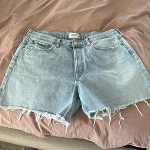 Agolde light wash women’s denim shorts